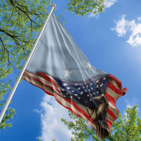 American Micronesian Flag, US And Micronesia Polyester The Original Style 1