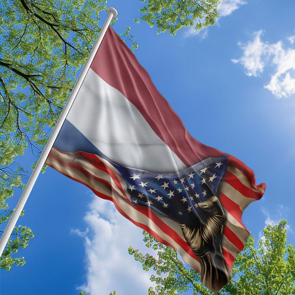 American Dutch Flag, US And Netherlands Polyester The Original Style 1