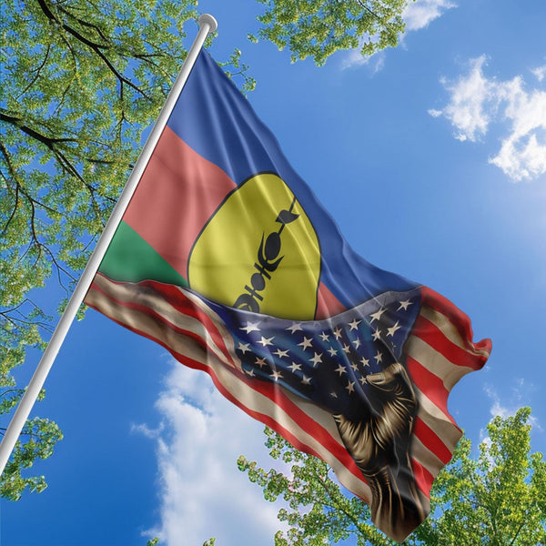 American New Caledonian Flag, US And New Caledonia Polyester The Original Style 1
