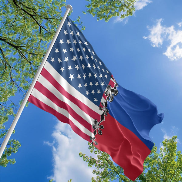 American Filipino Flag, US And Philippines Polyester Sew Together Style 1