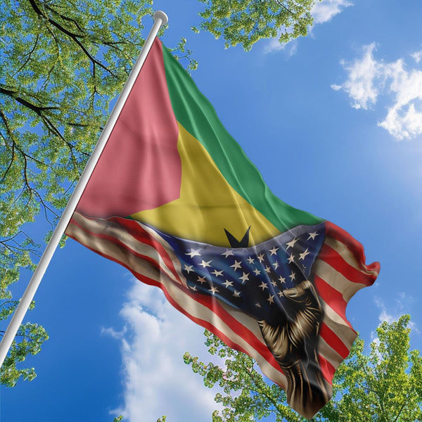 American Sao Tomean Flag, US And Sao Tome and Principe Polyester The Original Style 1