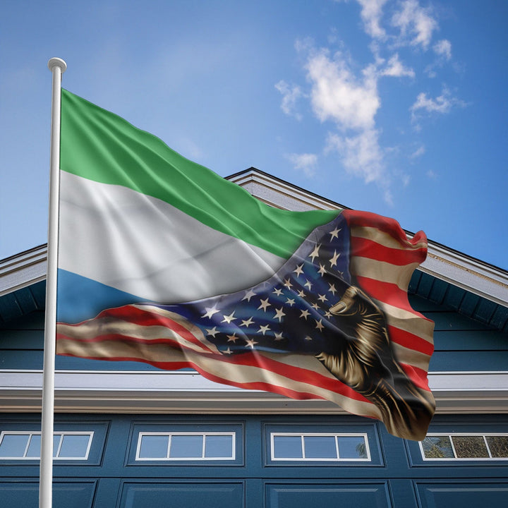 American Sierra Leonean Flag, US And Sierra Leone Polyester The Original Style 2