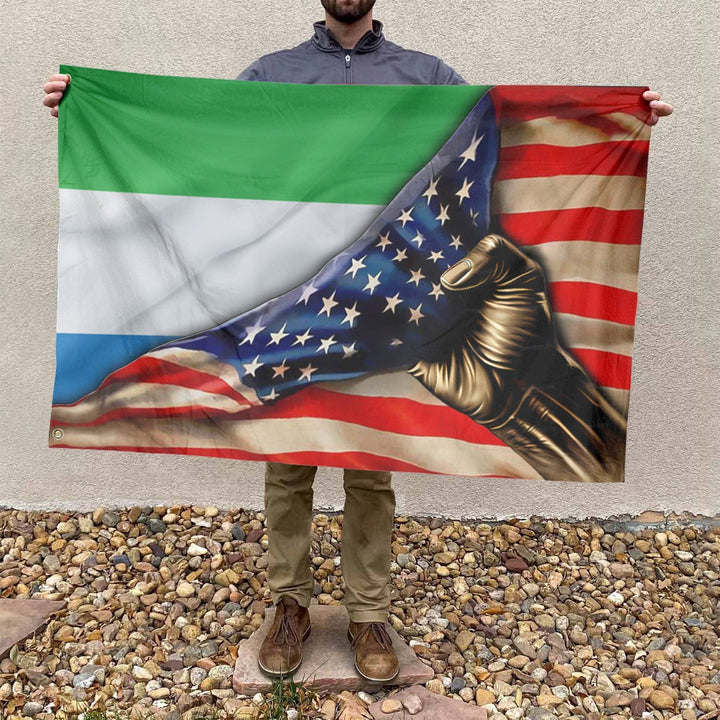 American Sierra Leonean Flag, US And Sierra Leone Polyester The Original Style 4