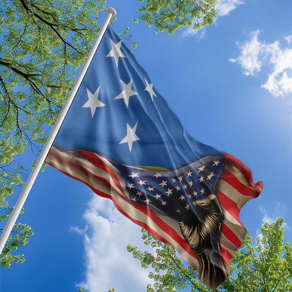 American Solomon Islander Flag, US And Solomon Islands Polyester The Original Style 1
