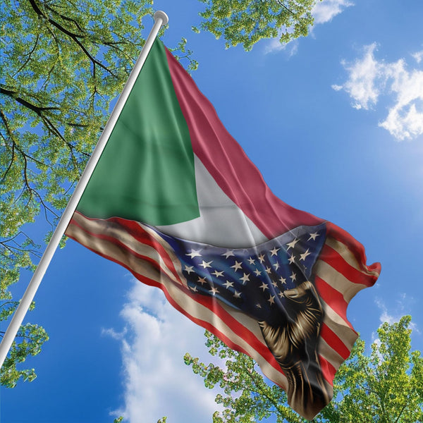 American Sudanese Flag, US And Sudan Polyester The Original Style 1