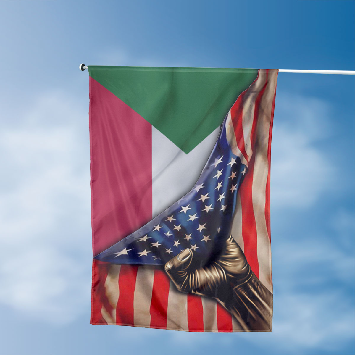 American Sudanese Flag, US And Sudan Polyester The Original Style 3
