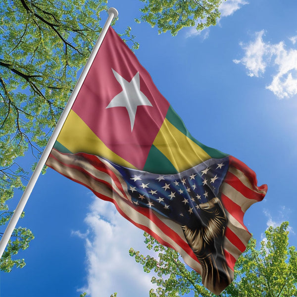 American Togolese Flag, US And Togo Polyester The Original Style 1