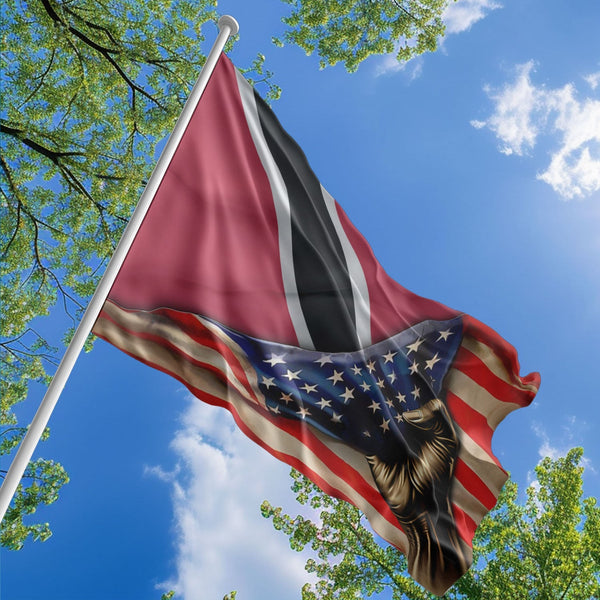 American Trinidadian Flag, US And Trinidad and Tobago Polyester The Original Style 1