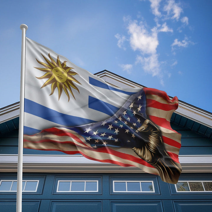 American Uruguayan Flag, US And Uruguay Polyester The Original Style 2