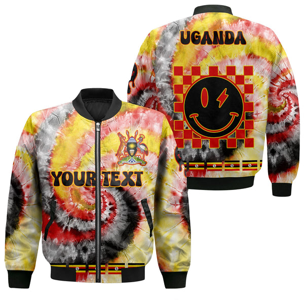 Uganda Bomber Jacket Custom Tie Dye Style 1