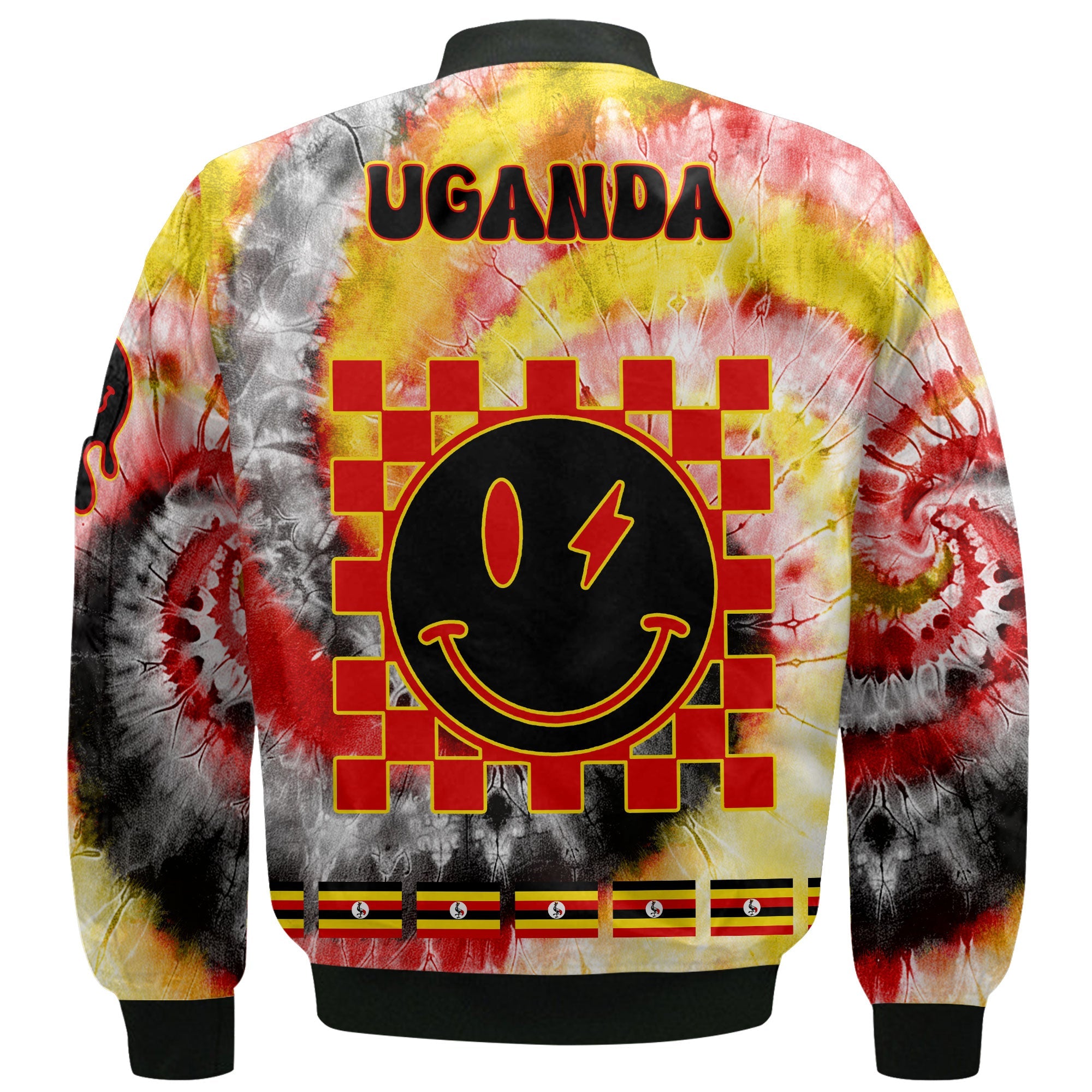 Uganda Bomber Jacket Custom Tie Dye Style 3