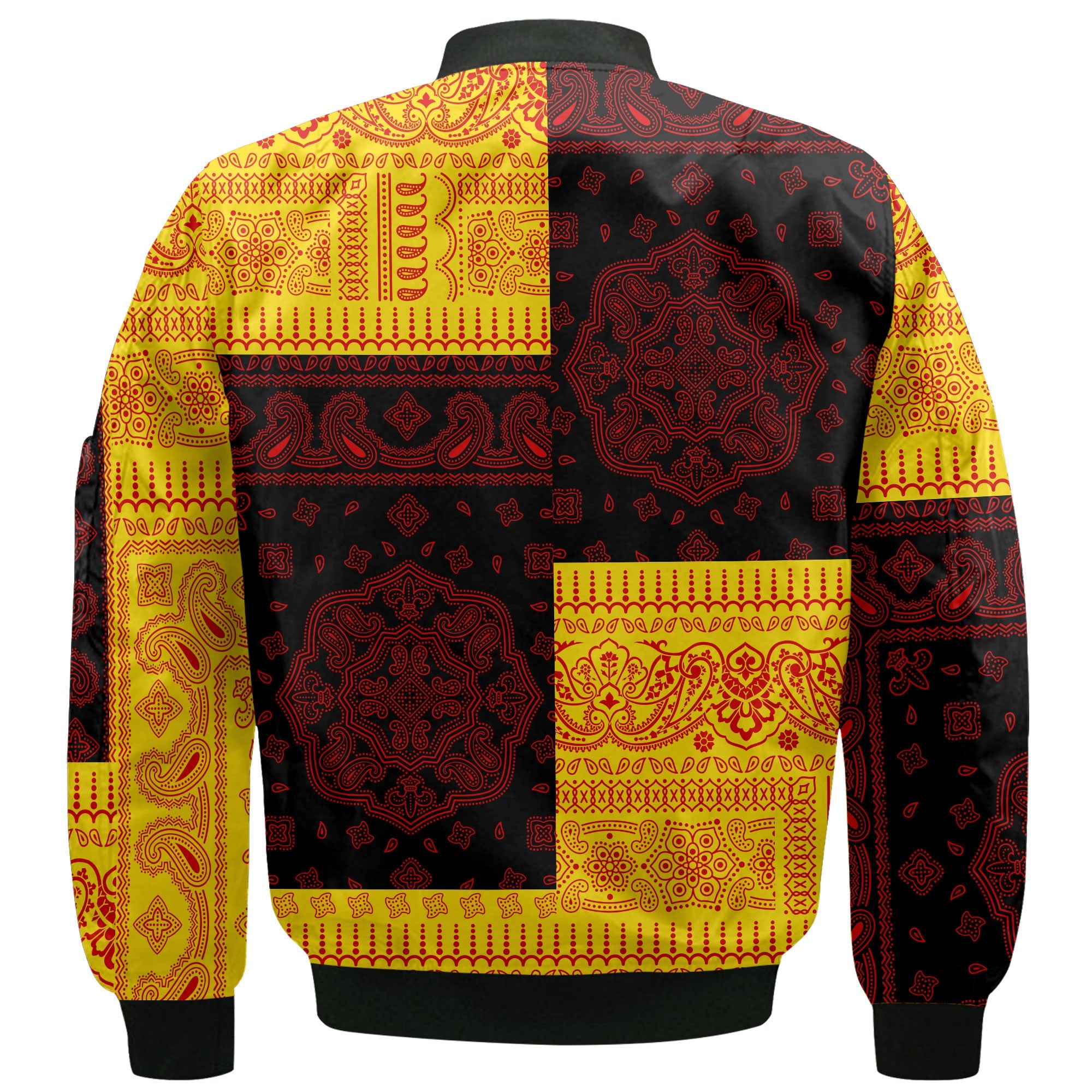 Uganda Bomber Jacket Flag And Paisley Basic Style 3