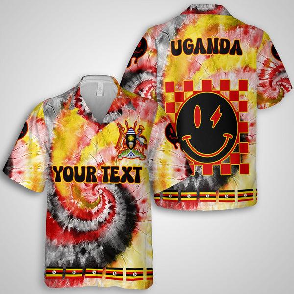 Uganda Hawaiian Shirt Custom Tie Dye Style 1