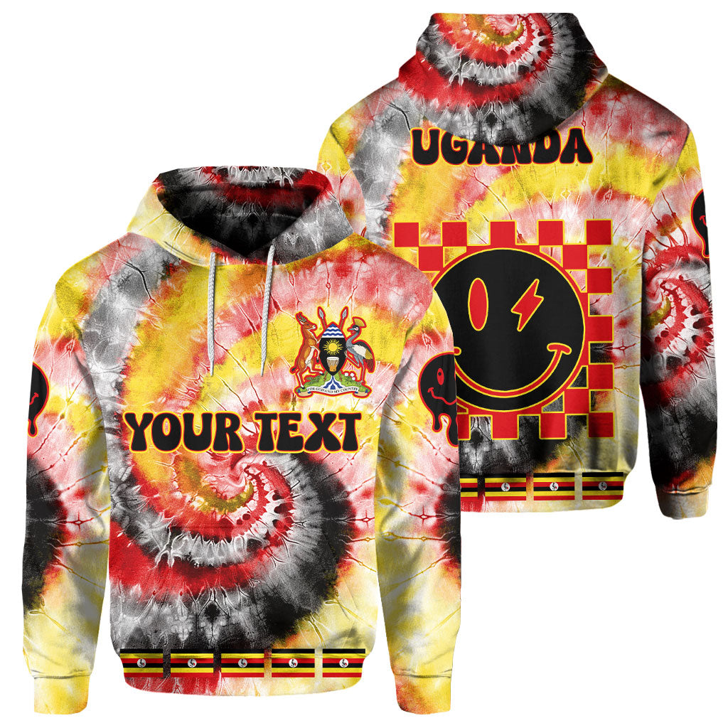 Uganda Hoodie Custom Tie Dye Style 1