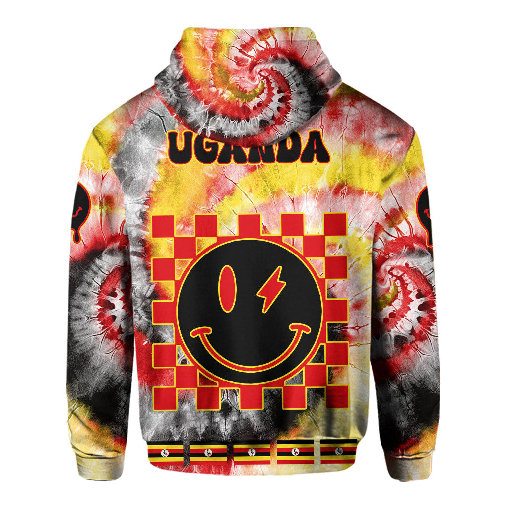 Uganda Hoodie Custom Tie Dye Style 3