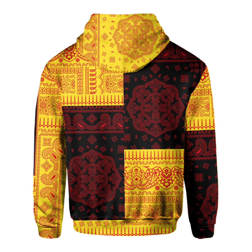 Uganda Hoodie Flag And Paisley Basic Style 3