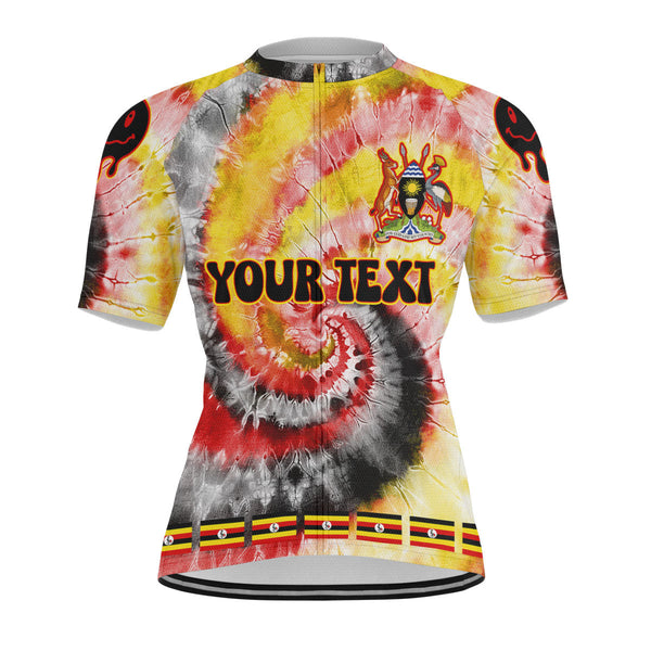 Uganda Men Cycling Jersey Custom Tie Dye Style 1