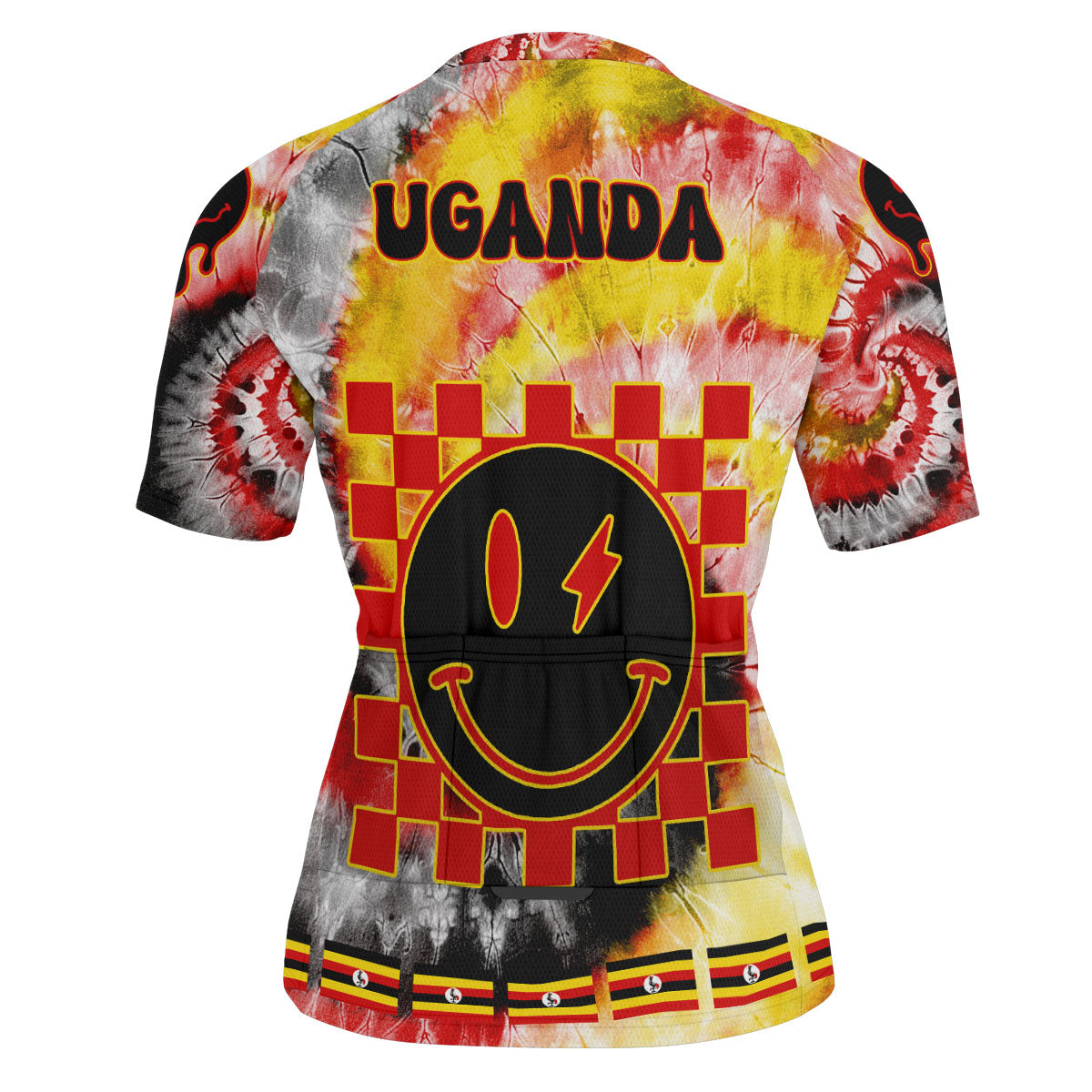 Uganda Men Cycling Jersey Custom Tie Dye Style 3