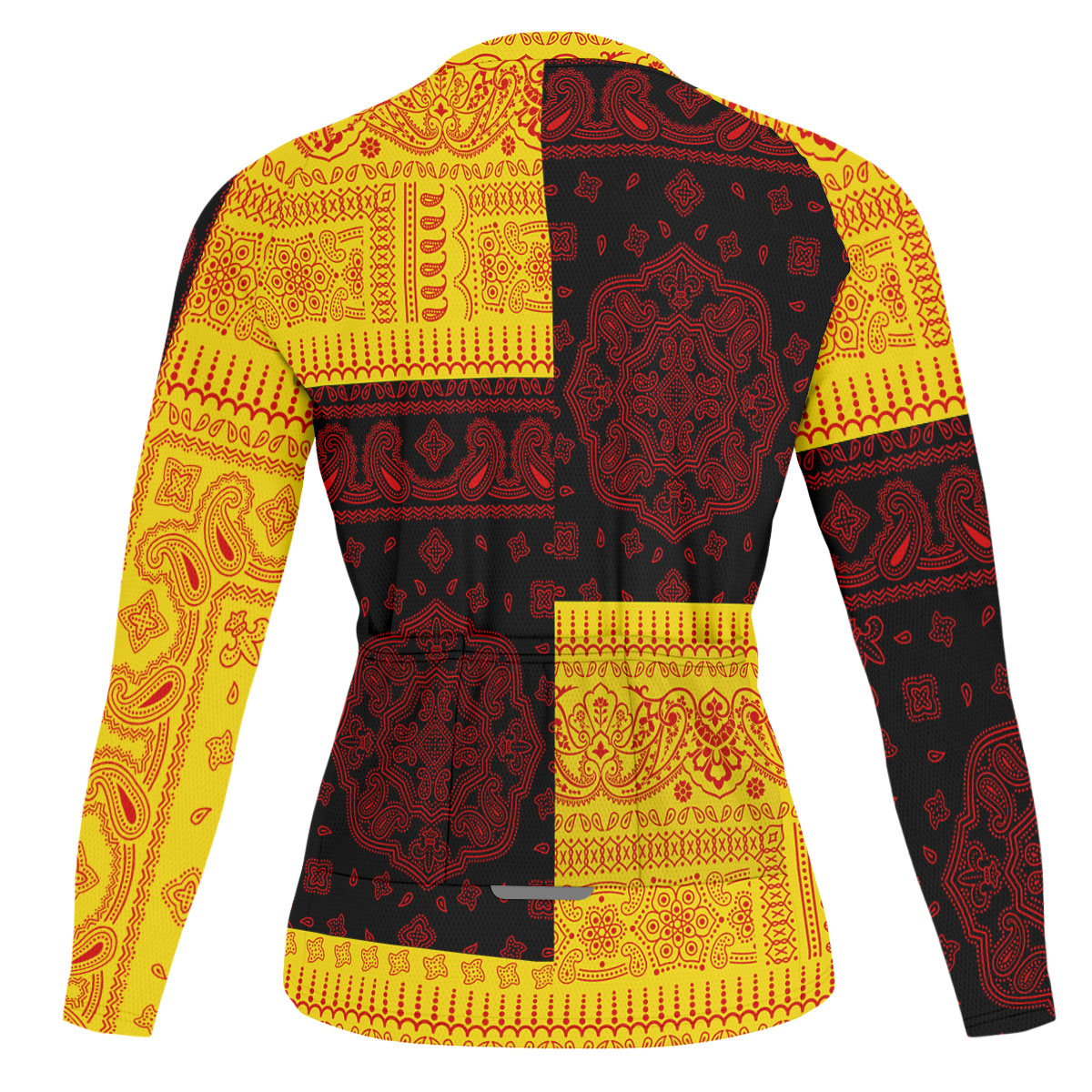 Uganda Raglan Men Cycling Jersey Long Sleeve Flag And Paisley Basic Style 2