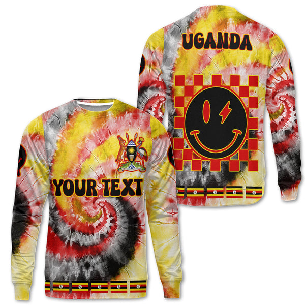 Uganda Sweatshirt Custom Tie Dye Style 1