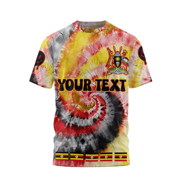 Uganda T Shirt Custom Tie Dye Style 1