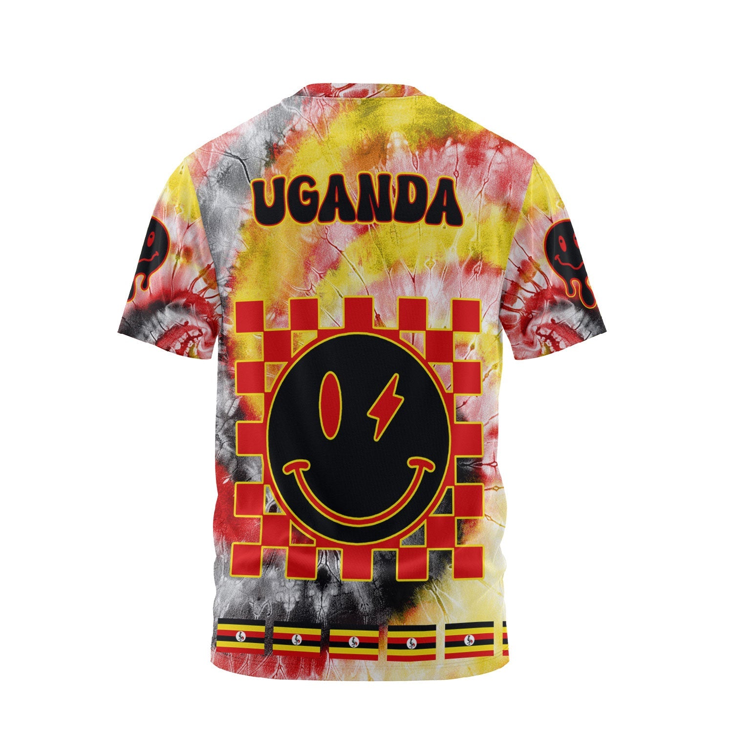 Uganda T Shirt Custom Tie Dye Style 2