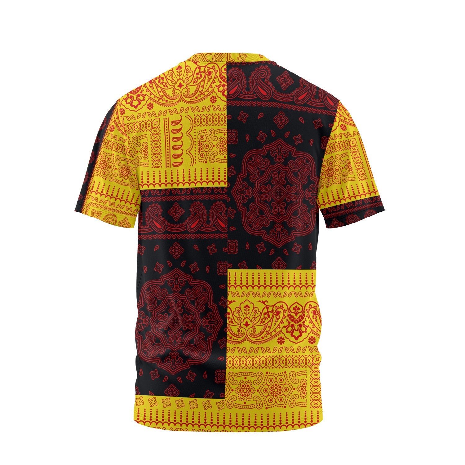 Uganda T Shirt Flag And Paisley Basic Style 3