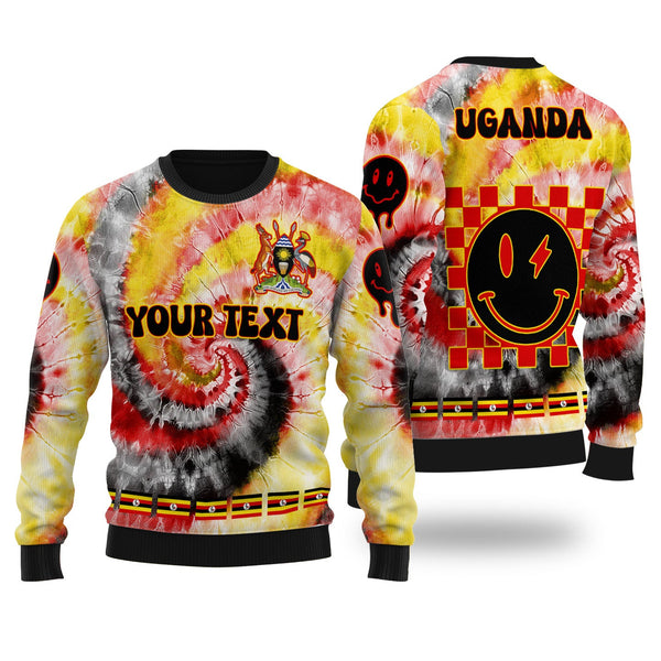 Uganda Ugly Sweater Custom Tie Dye Style 1