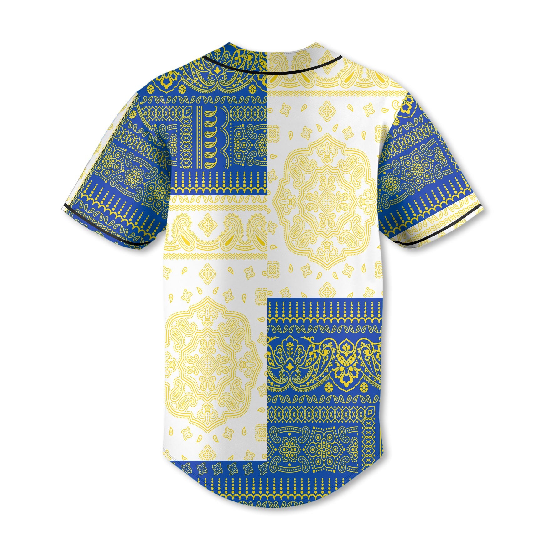 Ukraine Baseball Jersey Flag And Paisley Basic Style 3