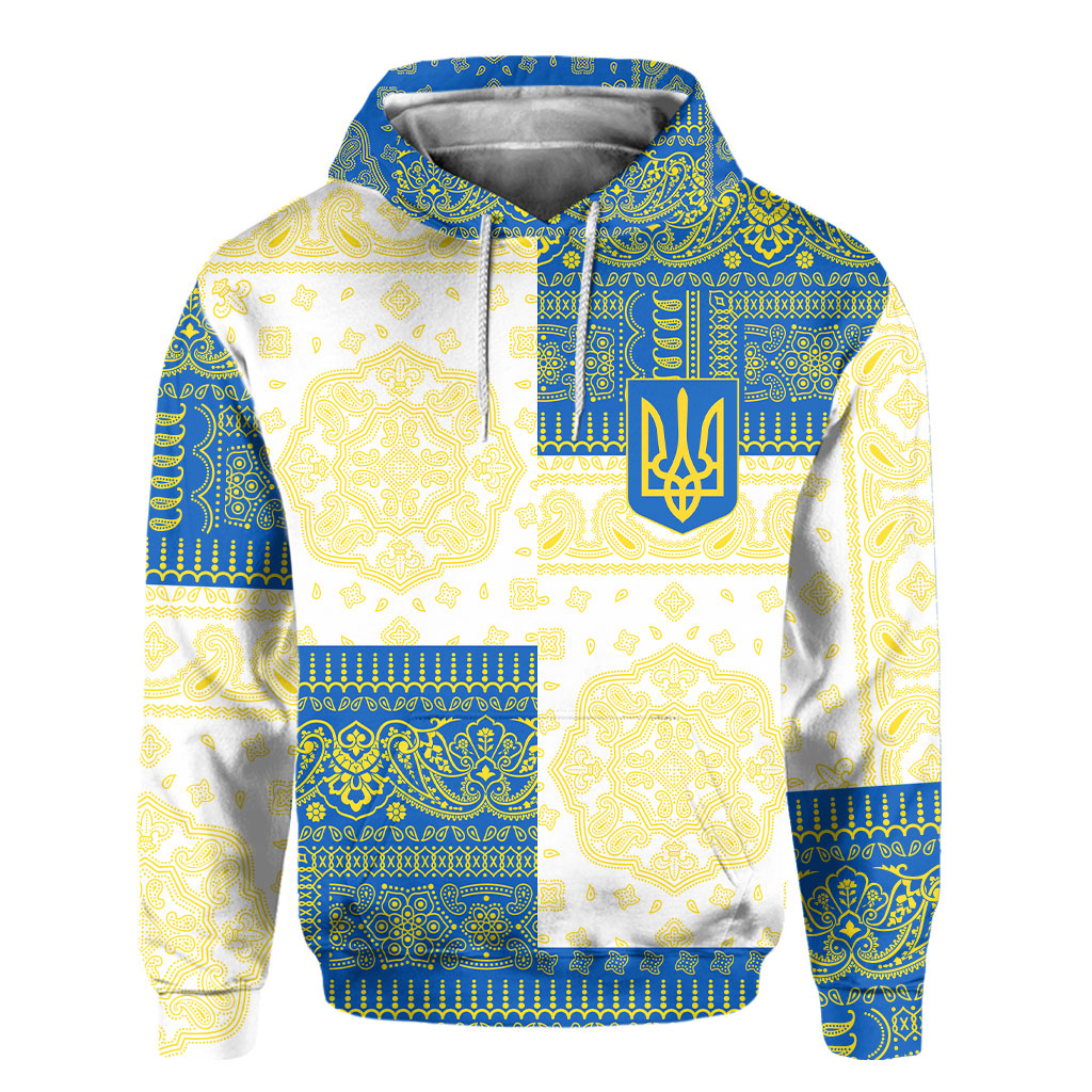 Ukraine Hoodie Flag And Paisley Basic Style 2