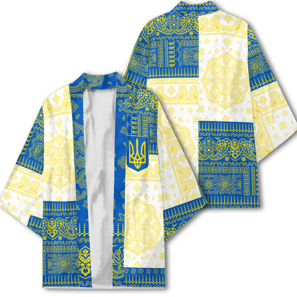 Ukraine Kimono Flag And Paisley Basic Style 1