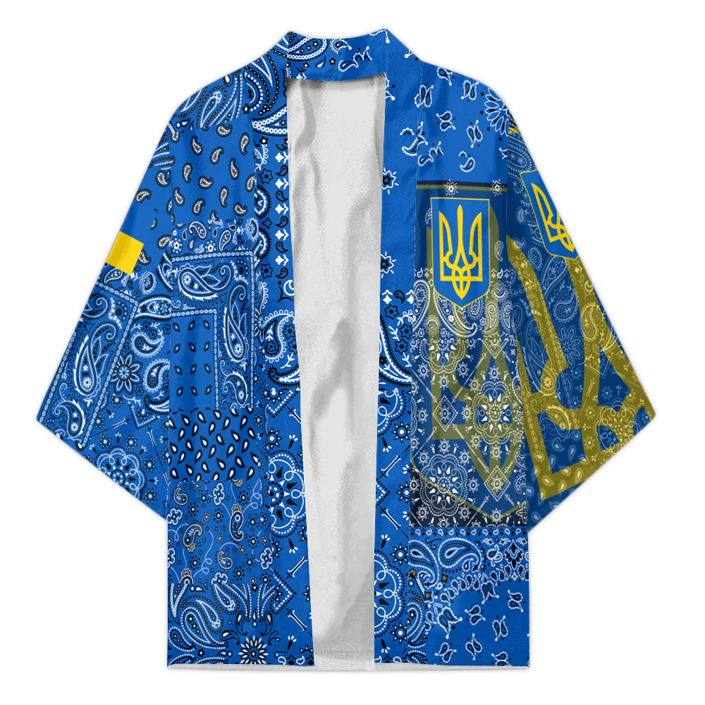 Ukraine Kimono Paisley Flag And Skull Style 1