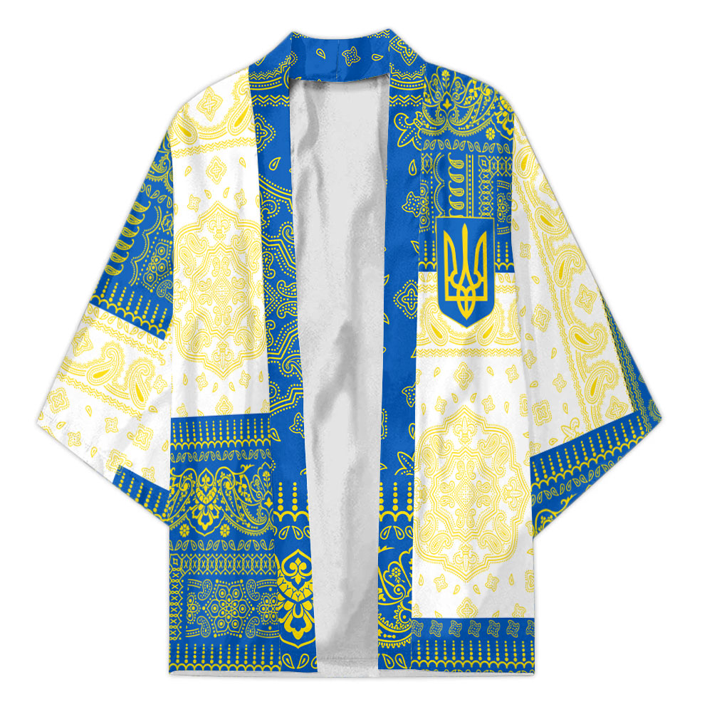 Ukraine Kimono Flag And Paisley Basic Style 2