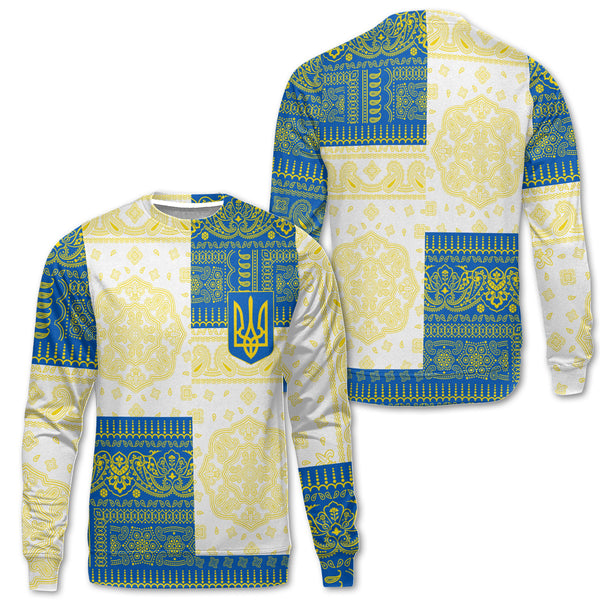 Ukraine Sweatshirt Flag And Paisley Basic Style 1