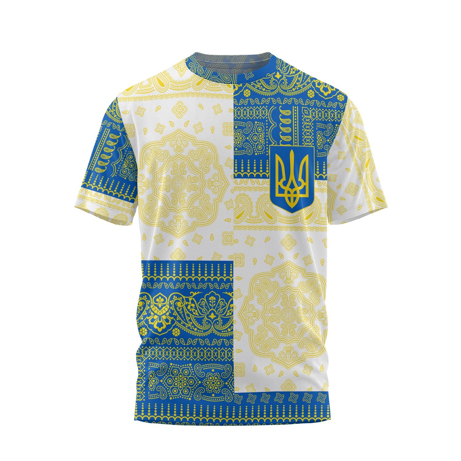 Ukraine T Shirt Flag And Paisley Basic Style 2