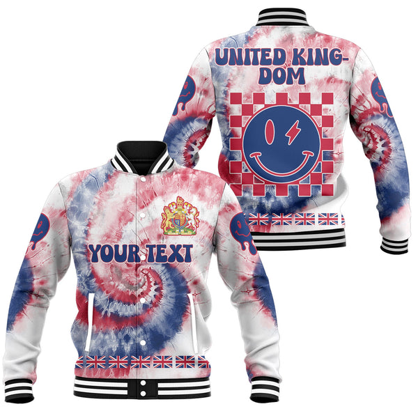 United Kingdom Baseball Jacket Custom Tie Dye Style 1