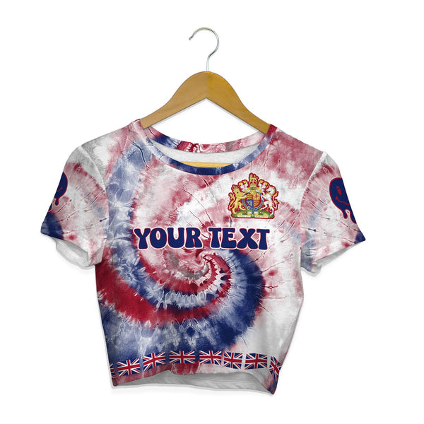 United Kingdom Croptop T Shirt Custom Tie Dye Style 1