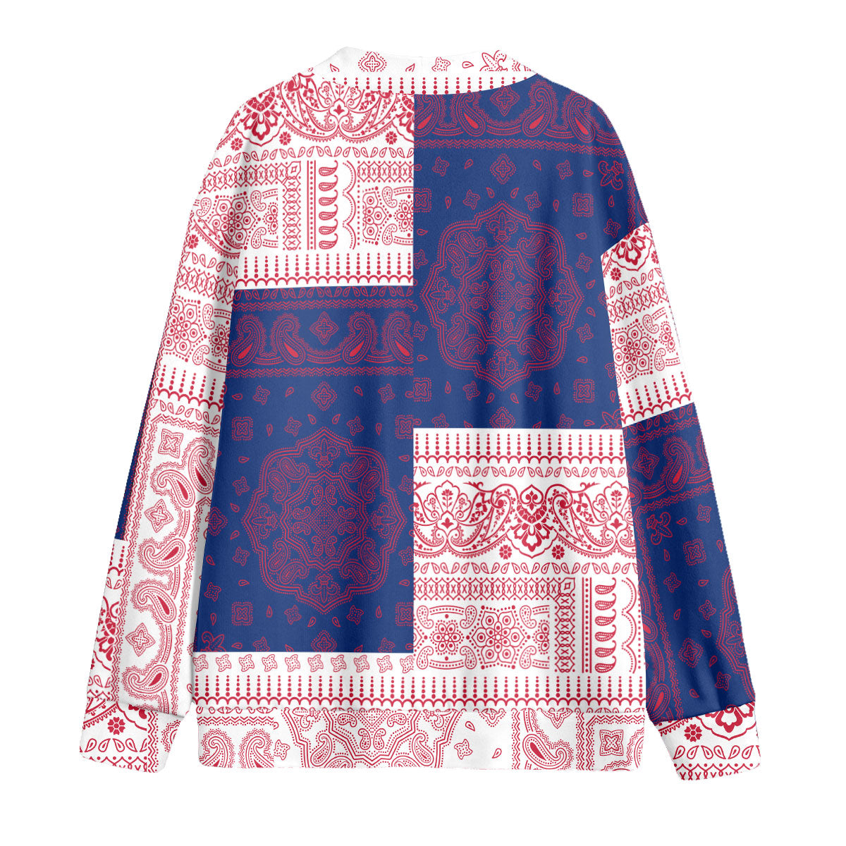 United Kingdom Fleece Cardigan Flag And Paisley Basic Style 2