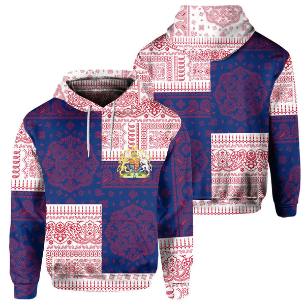 United Kingdom Hoodie Flag And Paisley Basic Style 1