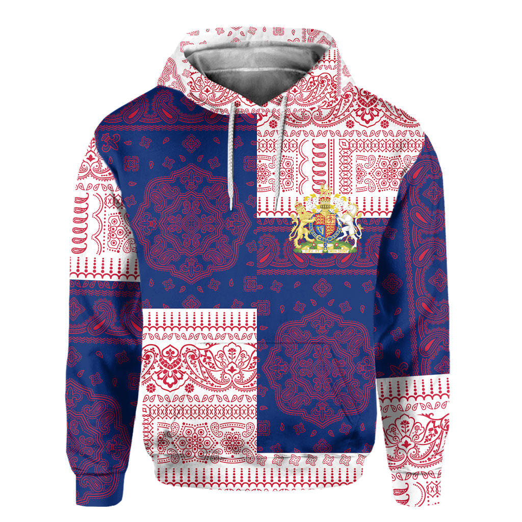 United Kingdom Hoodie Flag And Paisley Basic Style 2