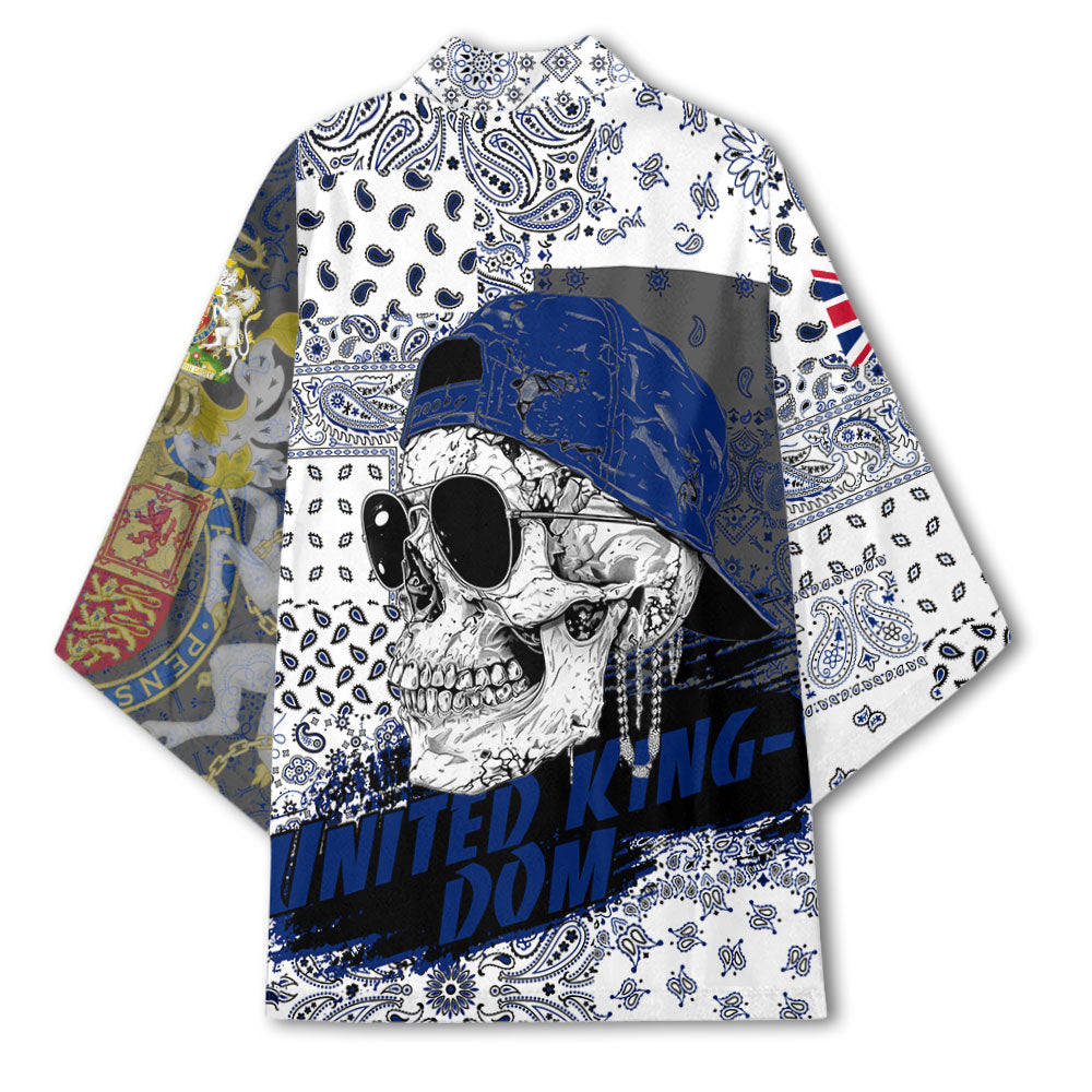 United Kingdom Kimono Paisley Flag And Skull Style 3