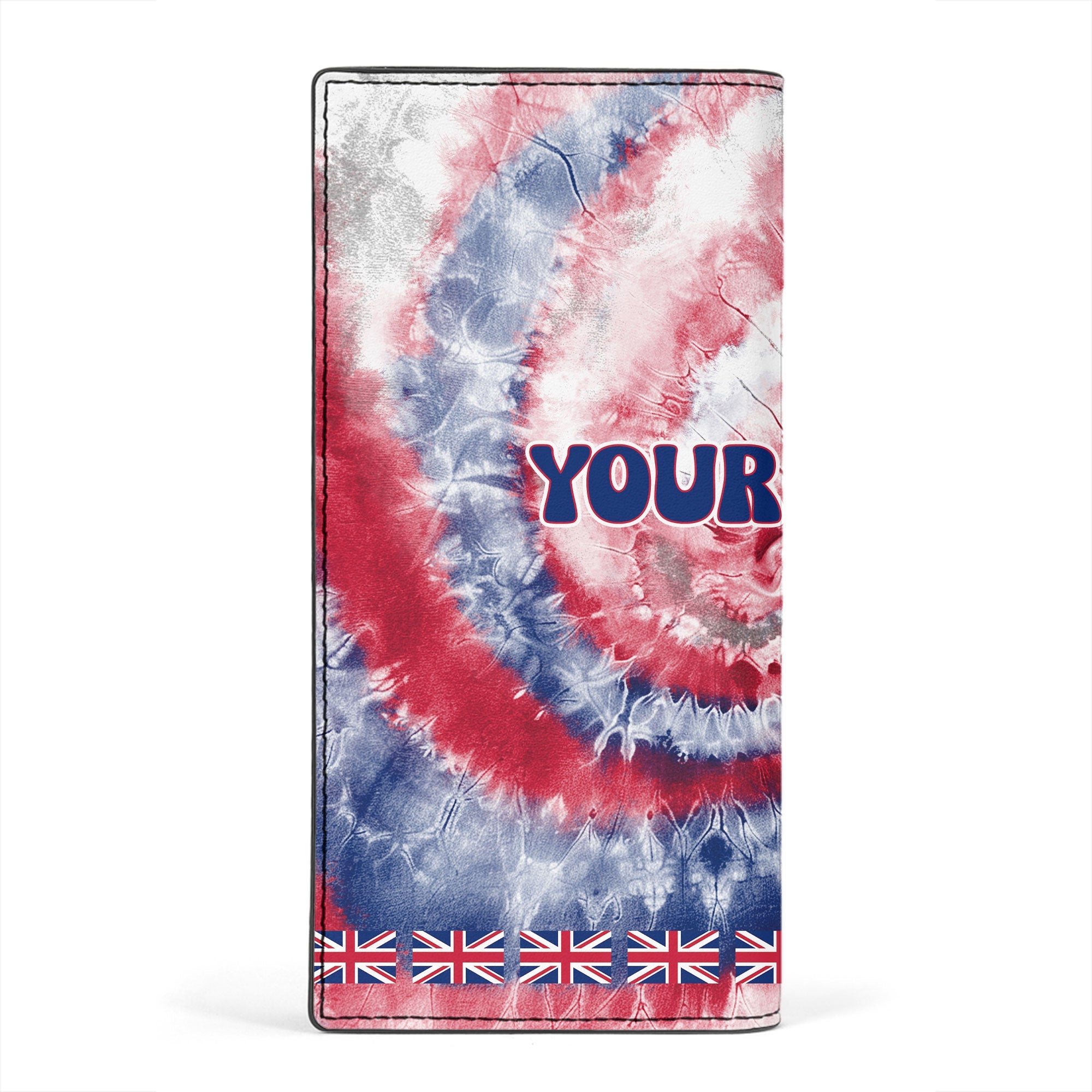 United Kingdom Leather Wallet Custom Tie Dye Style 2