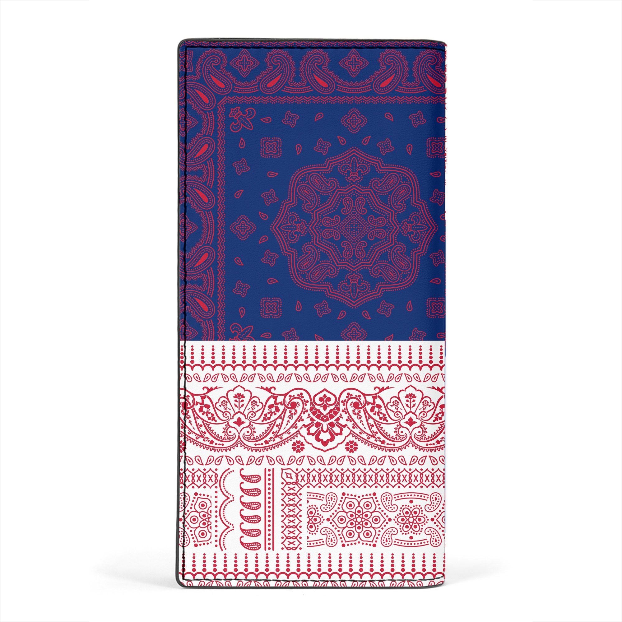 United Kingdom Leather Wallet Flag And Paisley Basic Style 2