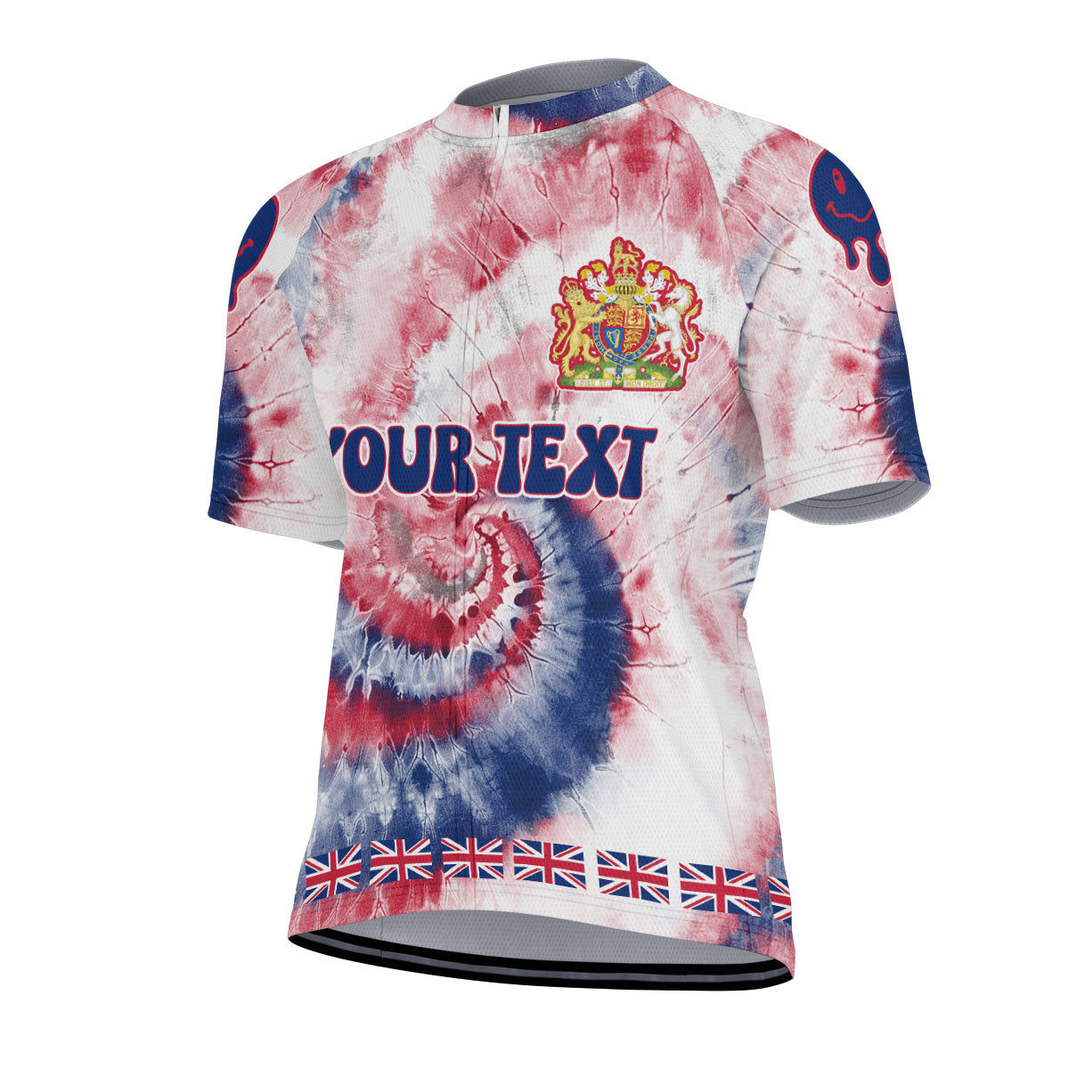 United Kingdom Men Cycling Jersey Custom Tie Dye Style 2