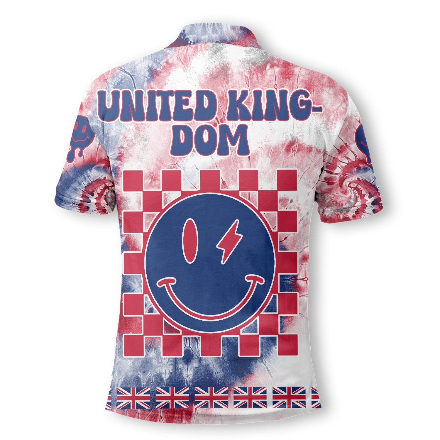 United Kingdom Polo Shirt Custom Tie Dye Style 3