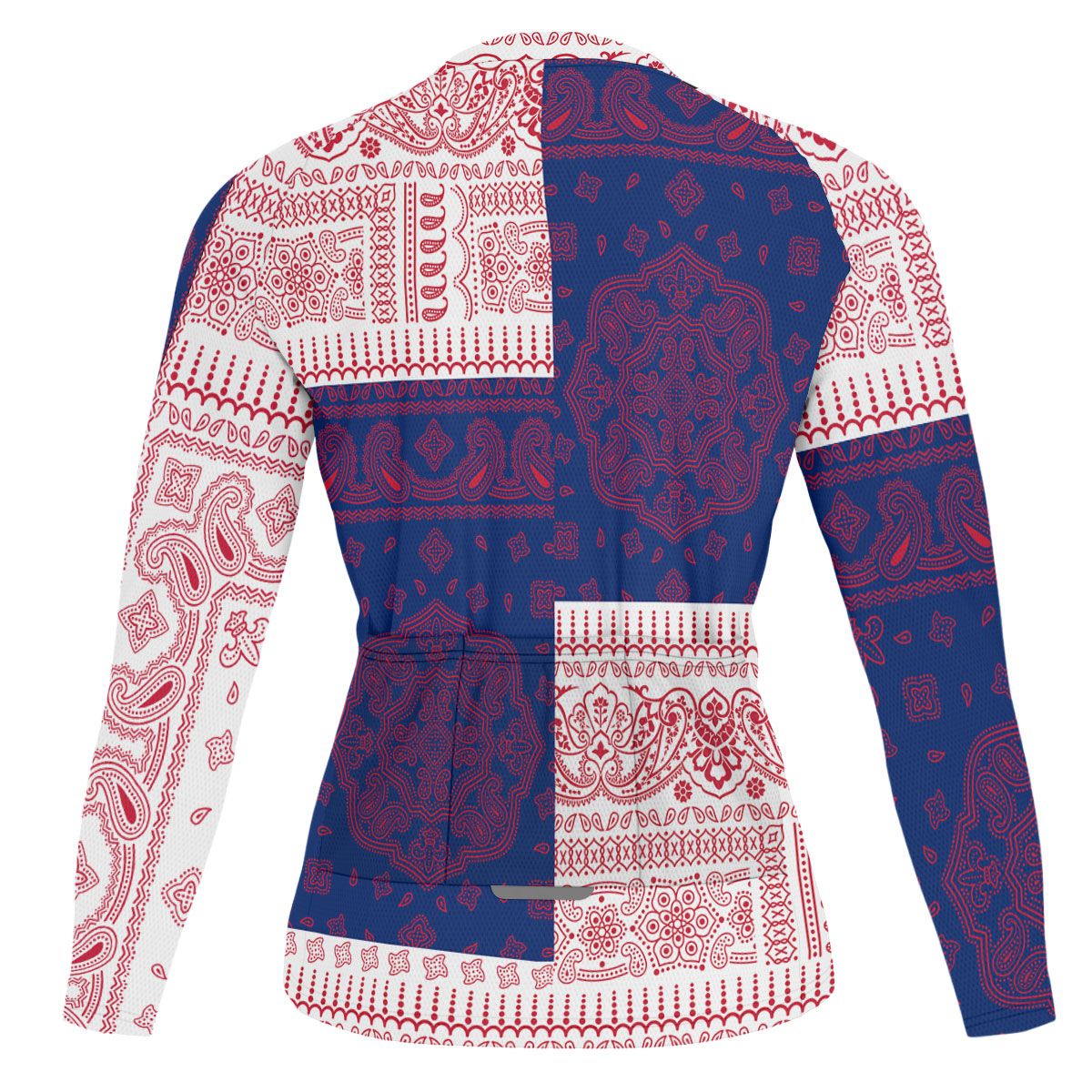 United Kingdom Raglan Men Cycling Jersey Long Sleeve Flag And Paisley Basic Style 2