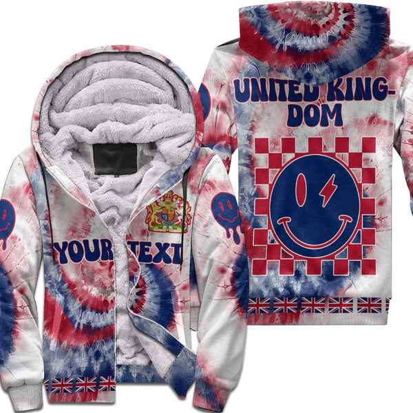 United Kingdom Sherpa Hoodie Custom Tie Dye Style 1