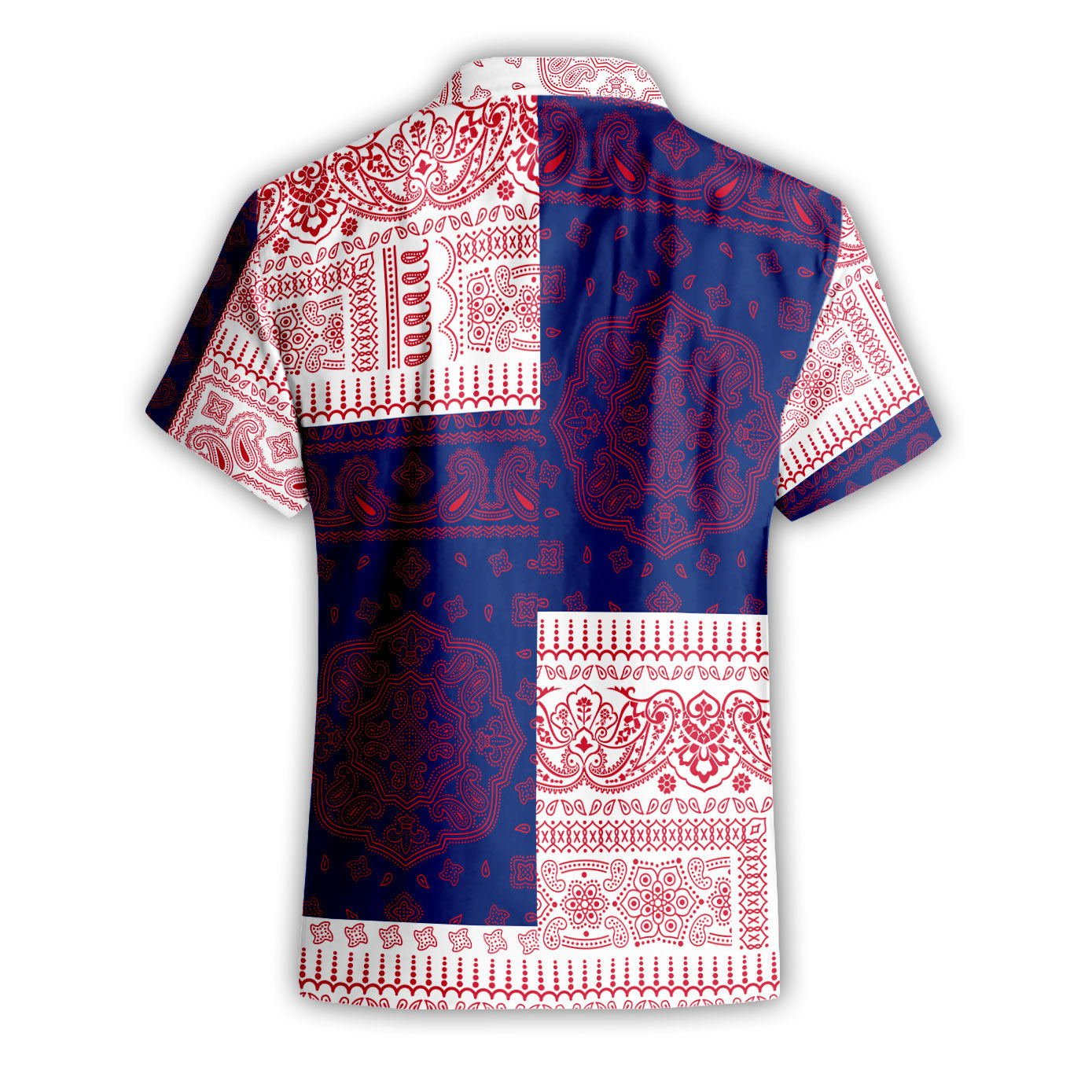 United Kingdom Short Sleeve Shirt Flag And Paisley Basic Style 3