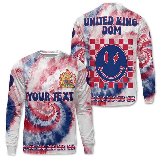 United Kingdom Sweatshirt Custom Tie Dye Style 1