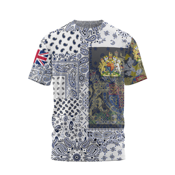 United Kingdom T Shirt Paisley Flag And Skull Style 1